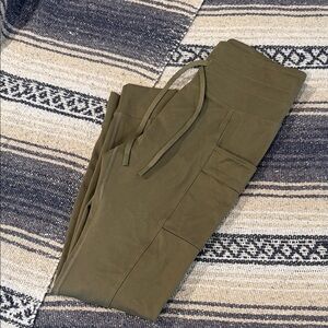 Olive Green Cargo Leggings